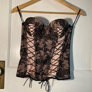 Black Lace Corset Top